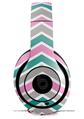 WraptorSkinz Skin Decal Wrap compatible with Beats Studio 2 and 3 Wired and Wireless Headphones Zig Zag Teal Pink and Gray Skin Only HEADPHONES NOT INCLUDED