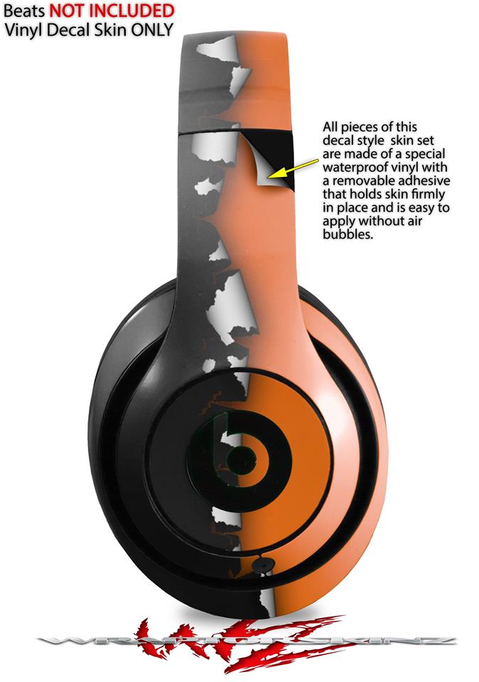 black and orange headphones