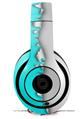 WraptorSkinz Skin Decal Wrap compatible with Beats Studio 2 and 3 Wired and Wireless Headphones Ripped Colors Neon Teal Gray Skin Only HEADPHONES NOT INCLUDED