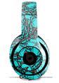 WraptorSkinz Skin Decal Wrap compatible with Beats Studio 2 and 3 Wired and Wireless Headphones Scattered Skulls Neon Teal Skin Only HEADPHONES NOT INCLUDED