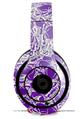 WraptorSkinz Skin Decal Wrap compatible with Beats Studio 2 and 3 Wired and Wireless Headphones Scattered Skulls Purple Skin Only HEADPHONES NOT INCLUDED
