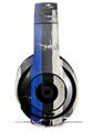 WraptorSkinz Skin Decal Wrap compatible with Beats Studio 2 and 3 Wired and Wireless Headphones Painted Faded Cracked Blue Line Stripe USA American Flag Skin Only HEADPHONES NOT INCLUDED