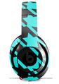 WraptorSkinz Skin Decal Wrap compatible with Beats Studio 2 and 3 Wired and Wireless Headphones Houndstooth Neon Teal on Black Skin Only HEADPHONES NOT INCLUDED