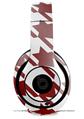 WraptorSkinz Skin Decal Wrap compatible with Beats Studio 2 and 3 Wired and Wireless Headphones Houndstooth Red Dark Skin Only HEADPHONES NOT INCLUDED