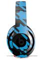 WraptorSkinz Skin Decal Wrap compatible with Beats Studio 2 and 3 Wired and Wireless Headphones Houndstooth Blue Neon on Black Skin Only HEADPHONES NOT INCLUDED