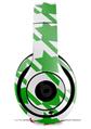 WraptorSkinz Skin Decal Wrap compatible with Beats Studio 2 and 3 Wired and Wireless Headphones Houndstooth Green Skin Only HEADPHONES NOT INCLUDED
