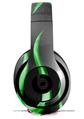 WraptorSkinz Skin Decal Wrap compatible with Beats Studio 2 and 3 Wired and Wireless Headphones Metal Flames Green Skin Only HEADPHONES NOT INCLUDED
