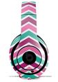 WraptorSkinz Skin Decal Wrap compatible with Beats Studio 2 and 3 Wired and Wireless Headphones Zig Zag Teal Pink Purple Skin Only HEADPHONES NOT INCLUDED