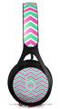 WraptorSkinz Skin Decal Wrap compatible with Beats EP Headphones Zig Zag Teal Green and Pink Skin Only HEADPHONES NOT INCLUDED