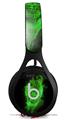 WraptorSkinz Skin Decal Wrap compatible with Beats EP Headphones Flaming Fire Skull Green Skin Only HEADPHONES NOT INCLUDED