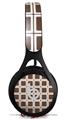 WraptorSkinz Skin Decal Wrap compatible with Beats EP Headphones Squared Chocolate Brown Skin Only HEADPHONES NOT INCLUDED