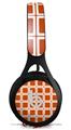 WraptorSkinz Skin Decal Wrap compatible with Beats EP Headphones Squared Burnt Orange Skin Only HEADPHONES NOT INCLUDED