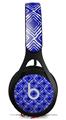 WraptorSkinz Skin Decal Wrap compatible with Beats EP Headphones Wavey Royal Blue Skin Only HEADPHONES NOT INCLUDED