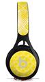 WraptorSkinz Skin Decal Wrap compatible with Beats EP Headphones Wavey Yellow Skin Only HEADPHONES NOT INCLUDED