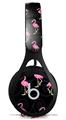WraptorSkinz Skin Decal Wrap compatible with Beats EP Headphones Flamingos on Black Skin Only HEADPHONES NOT INCLUDED