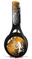 WraptorSkinz Skin Decal Wrap compatible with Beats EP Headphones Halftone Splatter White Orange Skin Only HEADPHONES NOT INCLUDED