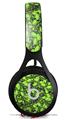 WraptorSkinz Skin Decal Wrap compatible with Beats EP Headphones Scattered Skulls Neon Green Skin Only HEADPHONES NOT INCLUDED