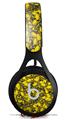 WraptorSkinz Skin Decal Wrap compatible with Beats EP Headphones Scattered Skulls Yellow Skin Only HEADPHONES NOT INCLUDED