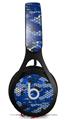 WraptorSkinz Skin Decal Wrap compatible with Beats EP Headphones HEX Mesh Camo 01 Blue Bright Skin Only HEADPHONES NOT INCLUDED