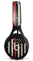 WraptorSkinz Skin Decal Wrap compatible with Beats EP Headphones Painted Faded and Cracked Red Line USA American Flag Skin Only HEADPHONES NOT INCLUDED