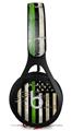 WraptorSkinz Skin Decal Wrap compatible with Beats EP Headphones Painted Faded and Cracked Green Line USA American Flag Skin Only HEADPHONES NOT INCLUDED