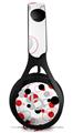 WraptorSkinz Skin Decal Wrap compatible with Beats EP Headphones Lots of Dots Red on White Skin Only HEADPHONES NOT INCLUDED