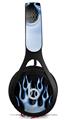 WraptorSkinz Skin Decal Wrap compatible with Beats EP Headphones Metal Flames Blue Skin Only HEADPHONES NOT INCLUDED