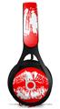 WraptorSkinz Skin Decal Wrap compatible with Beats EP Headphones Big Kiss Lips White on Red Skin Only HEADPHONES NOT INCLUDED