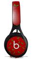 WraptorSkinz Skin Decal Wrap compatible with Beats EP Headphones Christmas Holly Leaves on Red Skin Only HEADPHONES NOT INCLUDED