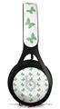 WraptorSkinz Skin Decal Wrap compatible with Beats EP Headphones Pastel Butterflies Green on White Skin Only HEADPHONES NOT INCLUDED