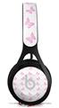WraptorSkinz Skin Decal Wrap compatible with Beats EP Headphones Pastel Butterflies Pink on White Skin Only HEADPHONES NOT INCLUDED