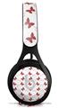 WraptorSkinz Skin Decal Wrap compatible with Beats EP Headphones Pastel Butterflies Red on White Skin Only HEADPHONES NOT INCLUDED