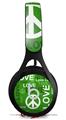 WraptorSkinz Skin Decal Wrap compatible with Beats EP Headphones Love and Peace Green Skin Only HEADPHONES NOT INCLUDED