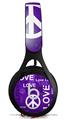 WraptorSkinz Skin Decal Wrap compatible with Beats EP Headphones Love and Peace Purple Skin Only HEADPHONES NOT INCLUDED
