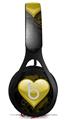WraptorSkinz Skin Decal Wrap compatible with Beats EP Headphones Glass Heart Grunge Yellow Skin Only HEADPHONES NOT INCLUDED