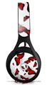 WraptorSkinz Skin Decal Wrap compatible with Beats EP Headphones Butterflies Red Skin Only HEADPHONES NOT INCLUDED