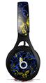 WraptorSkinz Skin Decal Wrap compatible with Beats EP Headphones Twisted Garden Blue and Yellow Skin Only HEADPHONES NOT INCLUDED