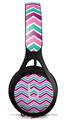 WraptorSkinz Skin Decal Wrap compatible with Beats EP Headphones Zig Zag Teal Pink Purple Skin Only HEADPHONES NOT INCLUDED