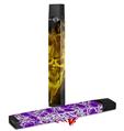 Skin Decal Wrap 2 Pack for Juul Vapes Flaming Fire Skull Yellow JUUL NOT INCLUDED