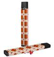 Skin Decal Wrap 2 Pack for Juul Vapes Squared Burnt Orange JUUL NOT INCLUDED