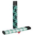 Skin Decal Wrap 2 Pack for Juul Vapes Retro Houndstooth Seafoam Green JUUL NOT INCLUDED