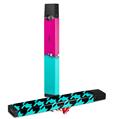 Skin Decal Wrap 2 Pack for Juul Vapes Ripped Colors Hot Pink Neon Teal JUUL NOT INCLUDED