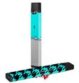 Skin Decal Wrap 2 Pack for Juul Vapes Ripped Colors Neon Teal Gray JUUL NOT INCLUDED
