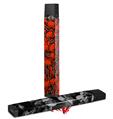 Skin Decal Wrap 2 Pack for Juul Vapes Scattered Skulls Red JUUL NOT INCLUDED