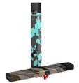 Skin Decal Wrap 2 Pack for Juul Vapes WraptorCamo Old School Camouflage Camo Neon Teal JUUL NOT INCLUDED