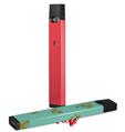 Skin Decal Wrap 2 Pack for Juul Vapes Solids Collection Coral JUUL NOT INCLUDED