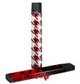 Skin Decal Wrap 2 Pack for Juul Vapes Houndstooth Red Dark JUUL NOT INCLUDED