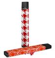 Skin Decal Wrap 2 Pack for Juul Vapes Houndstooth Red JUUL NOT INCLUDED