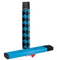Skin Decal Wrap 2 Pack for Juul Vapes Houndstooth Blue Neon on Black JUUL NOT INCLUDED