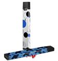 Skin Decal Wrap 2 Pack for Juul Vapes Lots of Dots Blue on White JUUL NOT INCLUDED